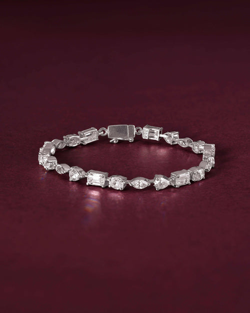 92.5 Silver Multi-Shape Tennis Bracelet92.5 Silver Multi-Shape Tennis Bracelet