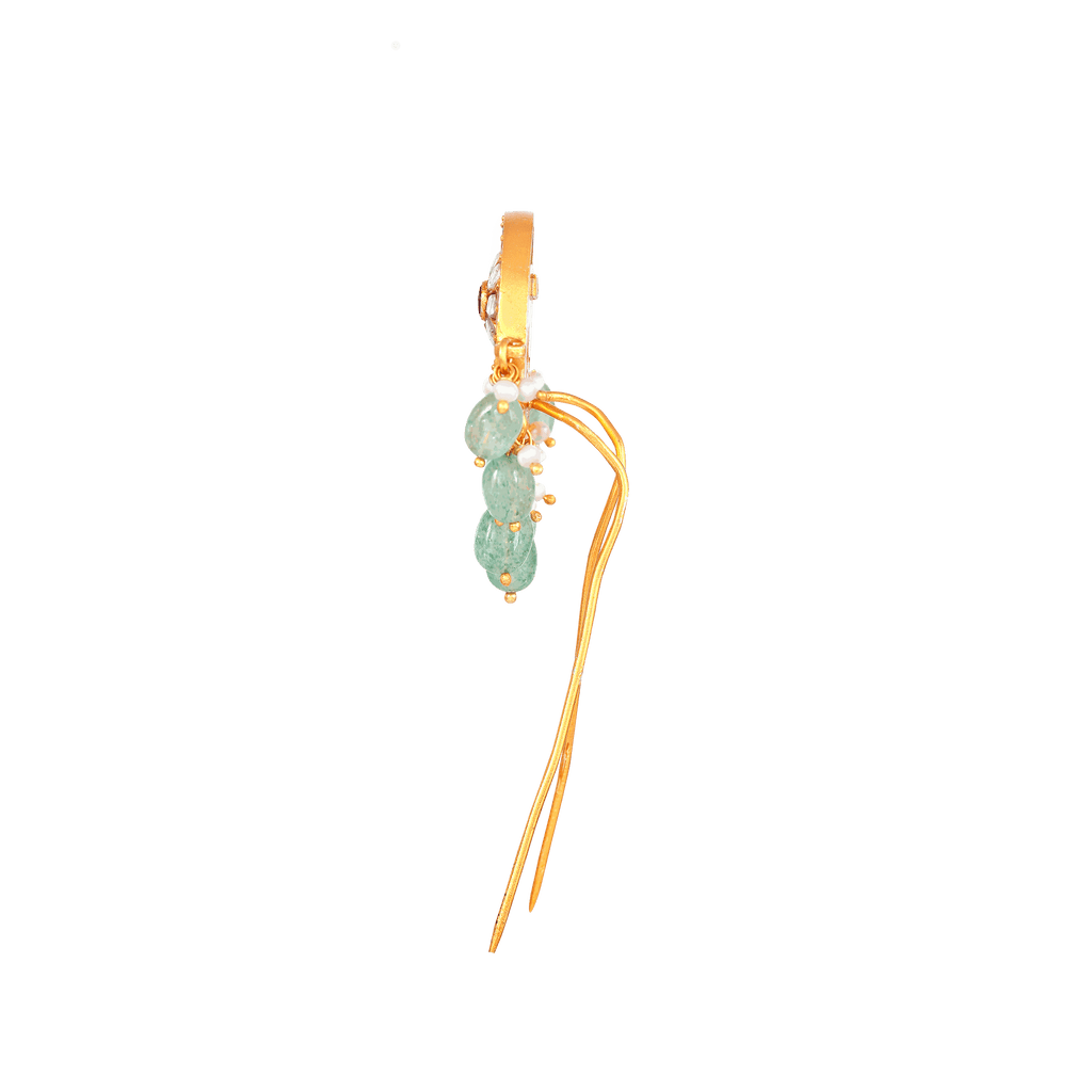 Vintage-Inspired Floral 92.5 Silver Hair Pin by Tavya Jewellery - full view