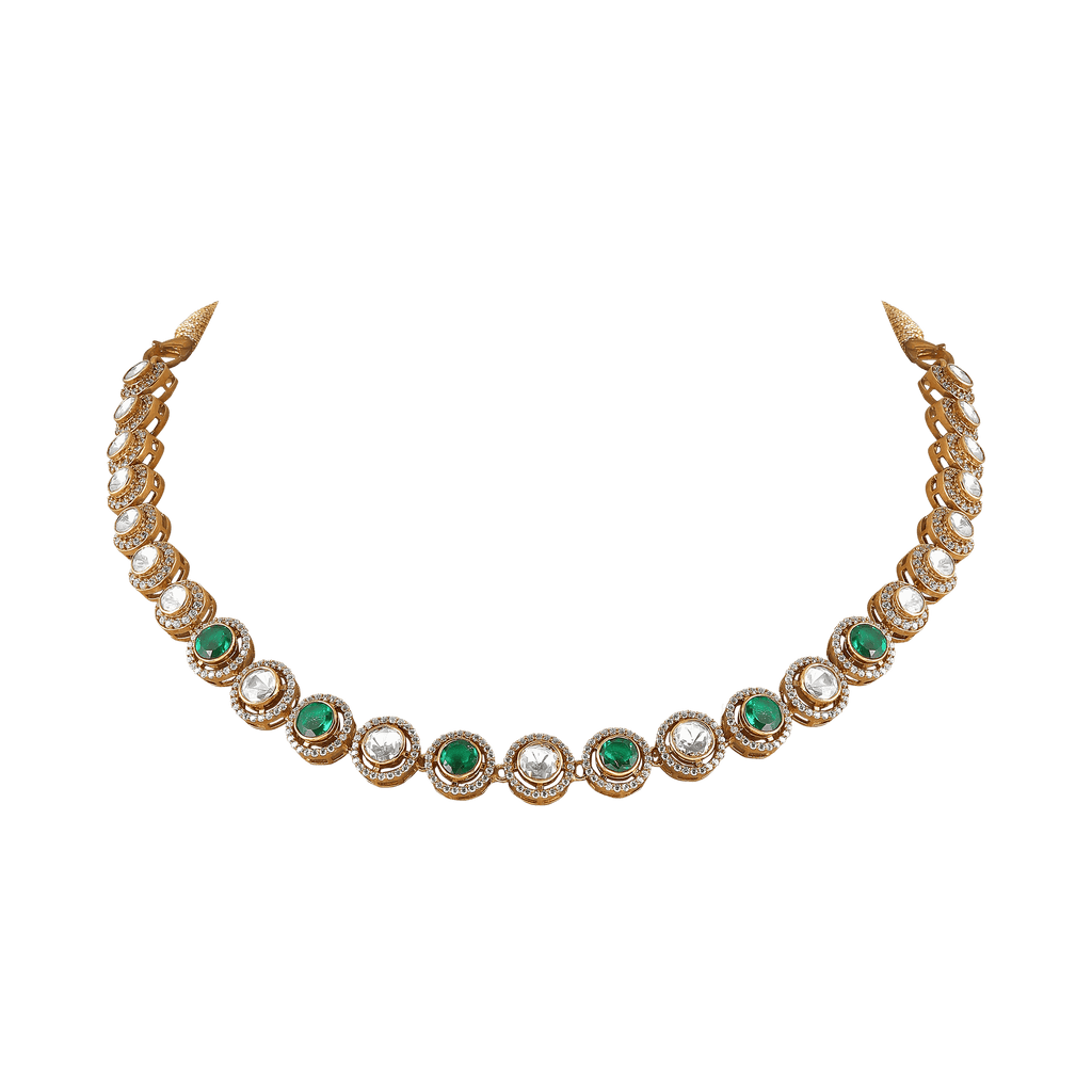92.5 Silver Necklace with Sparkling CZ Halo92.5 Silver Necklace