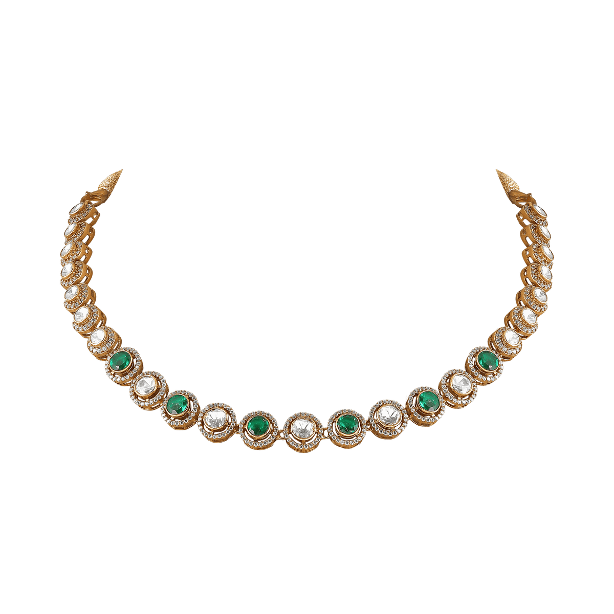 92.5 Silver Necklace with Sparkling CZ Halo92.5 Silver Necklace