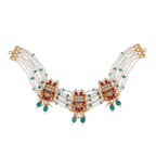 92.5 Silver Kundan Pattern Choker92.5 Silver Kundan