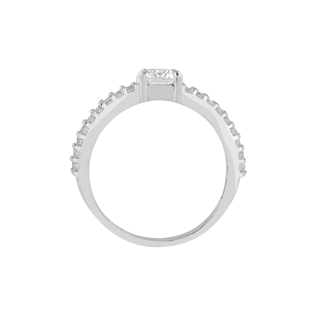 Sparkling CZ Double Band Ring in Pure 92.5 SilverSparkling CZ Double Band Ring