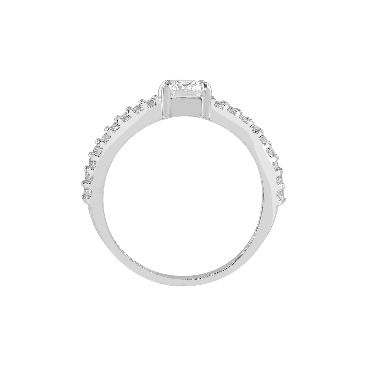 Sparkling CZ Double Band Ring in Pure 92.5 SilverSparkling CZ Double Band Ring