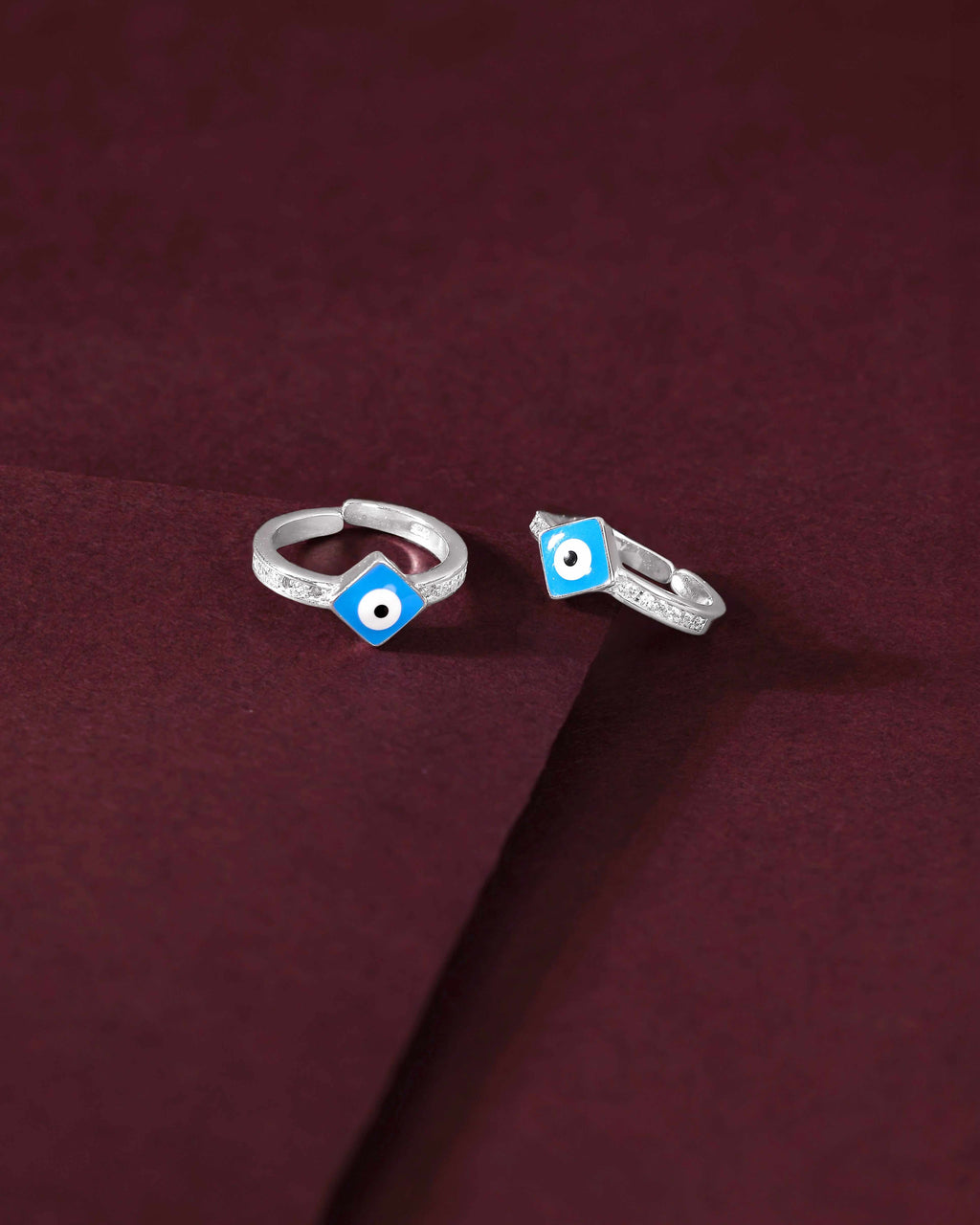 92.5 Silver Evil Eye Toe Ring92.5 Silver Evil Eye
