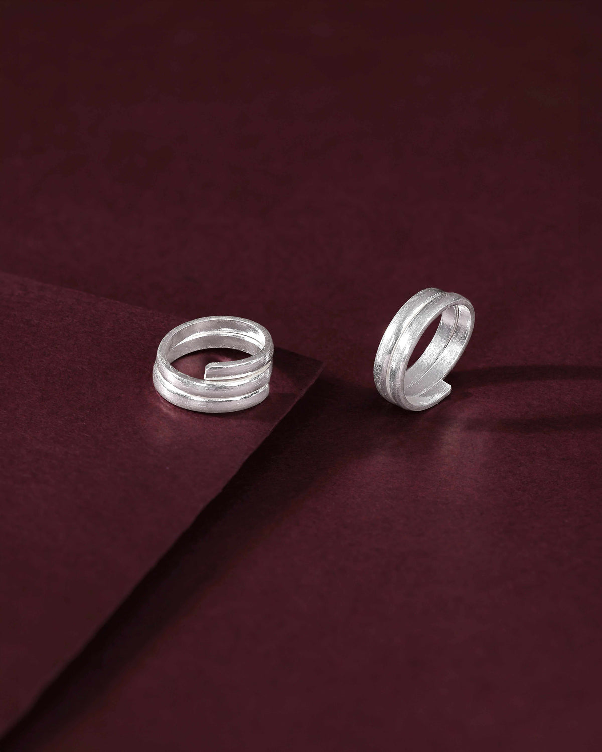 92.5 Silver Twin-Row Toe Rings92.5 Silver