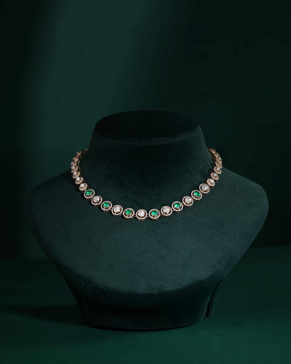 92.5 Silver Necklace with Sparkling CZ Halo92.5 Silver Necklace