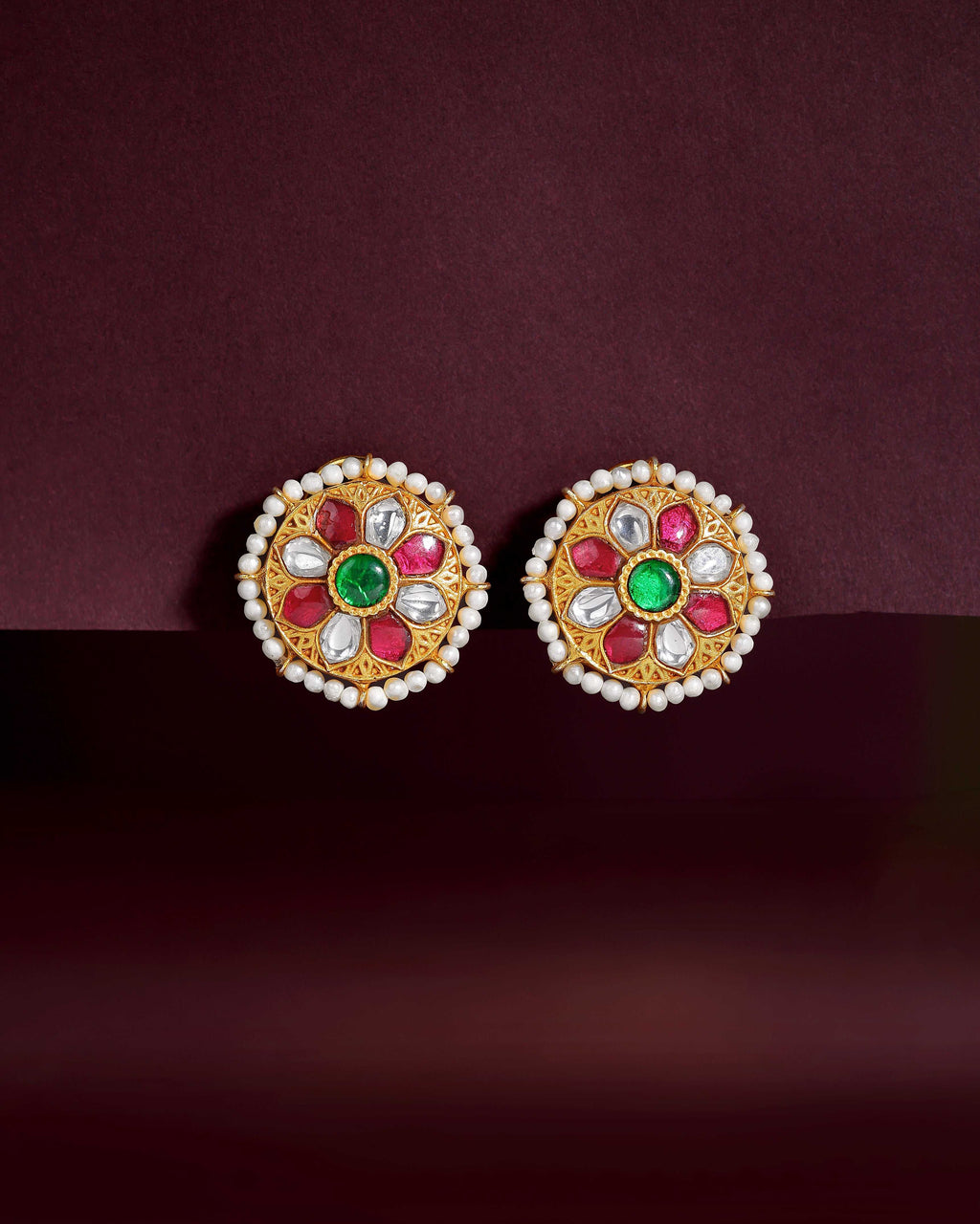 Victorian-Inspired Gold Plated Silver StudsVictorian-Inspired Gold Plated Silver Studs