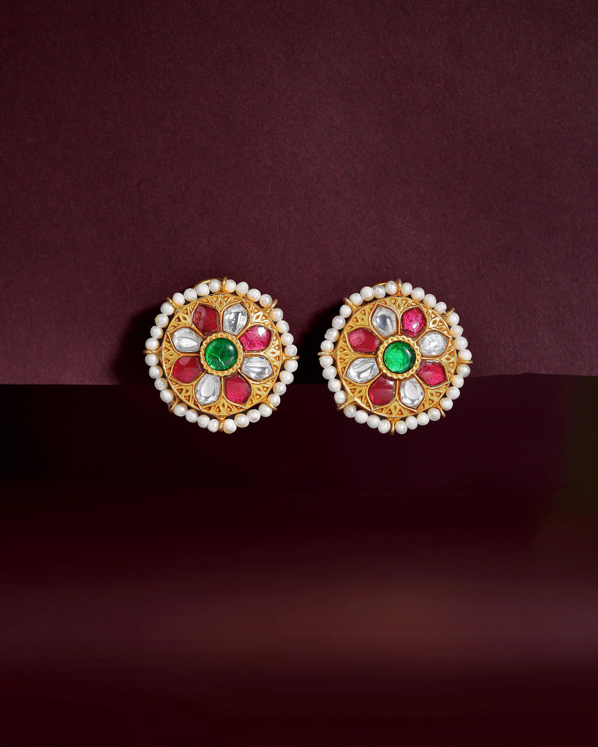 Victorian-Inspired Gold Plated Silver StudsVictorian-Inspired Gold Plated Silver Studs