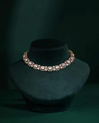 Geometric Polki Pattern Necklace in 92.5 SilverGeometric Polki Pattern Necklace