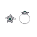 92.5 Silver Green Stone Toe Rings92.5 Silver Green Stone Toe Rings