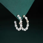 Orbit Pearl Stud Earrings by Tavya Jewellery - close-up detail