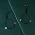 Minimalist 92.5 Silver Butterfly Anklet Pair by Tavya Jewellery - front view