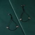 Silver Winged Heart Charm Anklets by Tavya Jewellery - front view