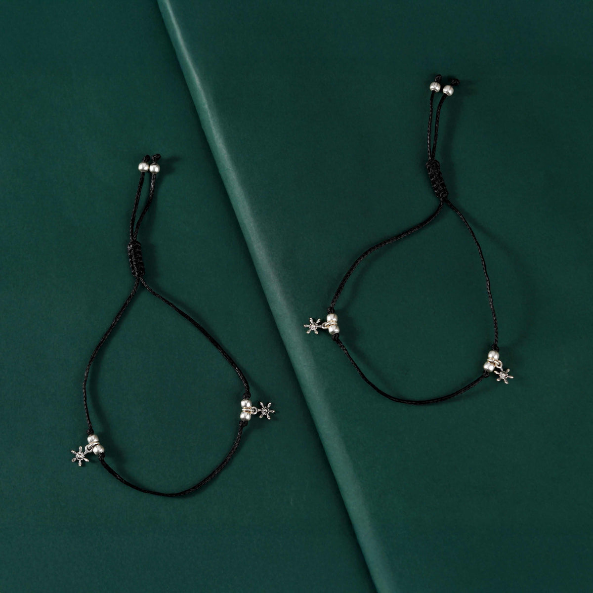 Minimalist 92.5 Silver Starfish Charm Anklets by Tavya Jewellery - front view