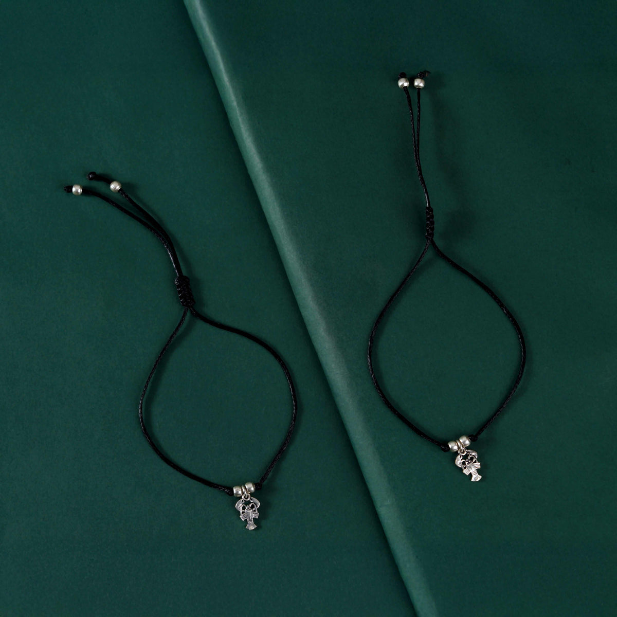 Silver Lobster Charm Adjustable Anklets by Tavya Jewellery - front view