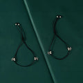 Mystical Dragonfly 92.5 Silver Twin Anklet Set by Tavya Jewellery - front view