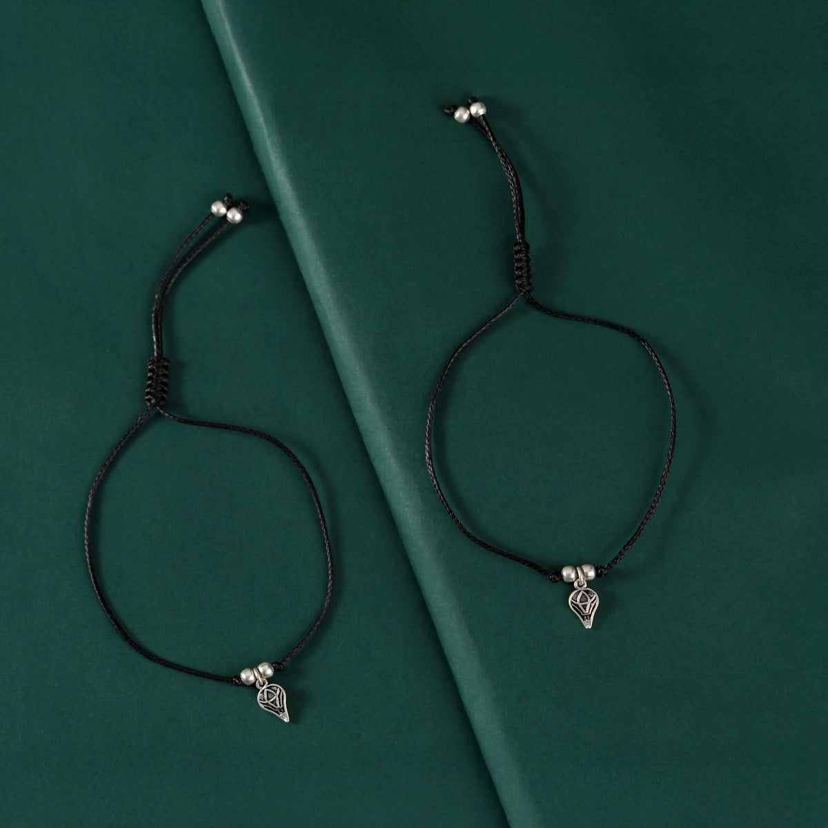 Silver Hot Air Balloon Anklet by Tavya Jewellery - front view
