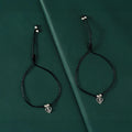 Silver Floral Heart Charm Anklets by Tavya Jewellery - front view