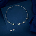 Silver Butterfly Bloom Set by Tavya Jewellery - front view
