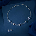 Blue Enamel Floral Set by Tavya Jewellery - front view