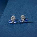 Blue Enamel Floral Set by Tavya Jewellery - side view