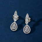 Silver Floral Drop Set by Tavya Jewellery - side view