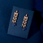 Rose Gold Sapphire Fringe Set by Tavya Jewellery - side view