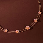 Rose Gold Blossom Charm Set by Tavya Jewellery - close-up detail