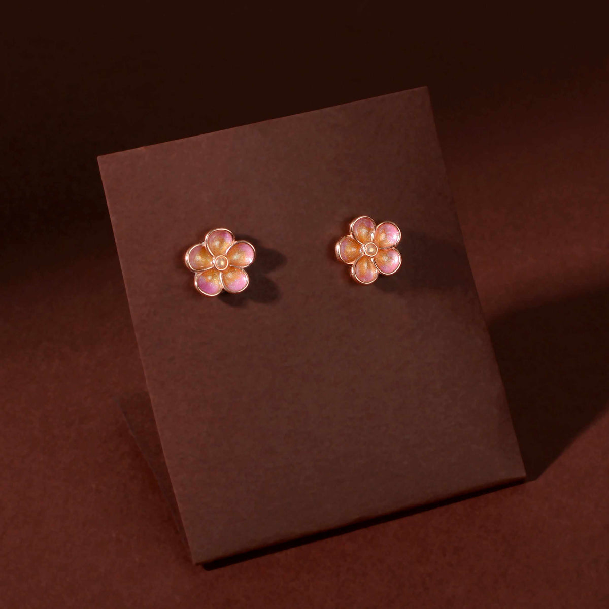 Rose Gold Blossom Charm Set by Tavya Jewellery - side view