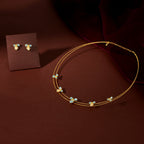Gold Bloom Charm Set by Tavya Jewellery - front view