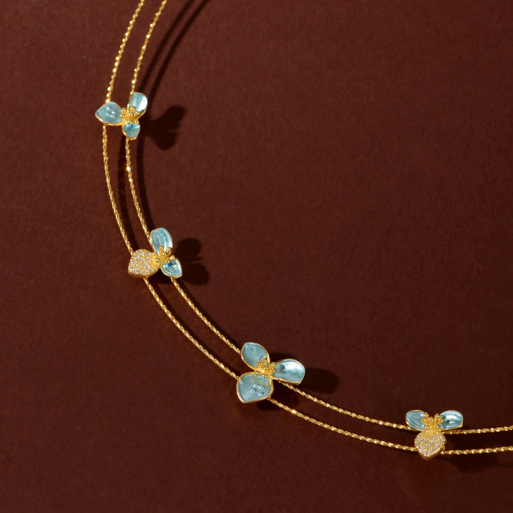 Gold Bloom Charm Set by Tavya Jewellery - close-up detail