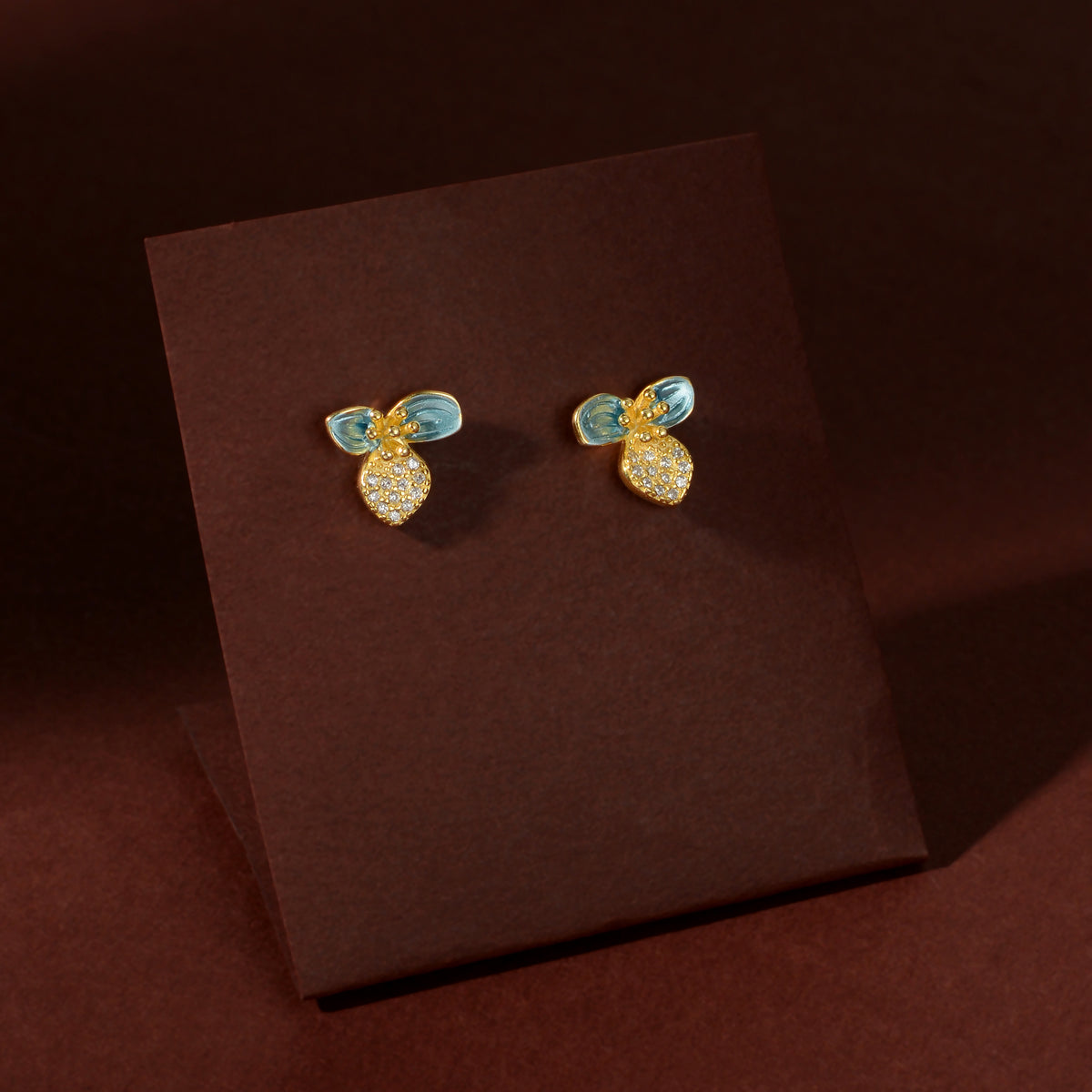 Gold Bloom Charm Set by Tavya Jewellery - side view