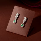 Silver Emerald Vine Set by Tavya Jewellery - side view