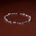 Multicolor Gemstone Vine Bracelet by Tavya Jewellery - close-up detail
