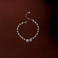 Twin Chain Rose Bracelet by Tavya Jewellery - front view