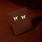Rose Gold Butterfly & Floral Set by Tavya Jewellery - side view