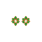 Verdant Bloom Silver Floral Studs by Tavya Jewellery - styled close-up