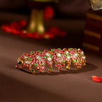 Ruby Emerald Floral Baju Band by Tavya Jewellery - side view