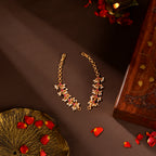 Ruby Kundan Pearl Kaan Chains by Tavya Jewellery - front view