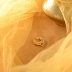 92.5 Silver CZ Emerald Nose Pin by Tavya Jewellery - side view
