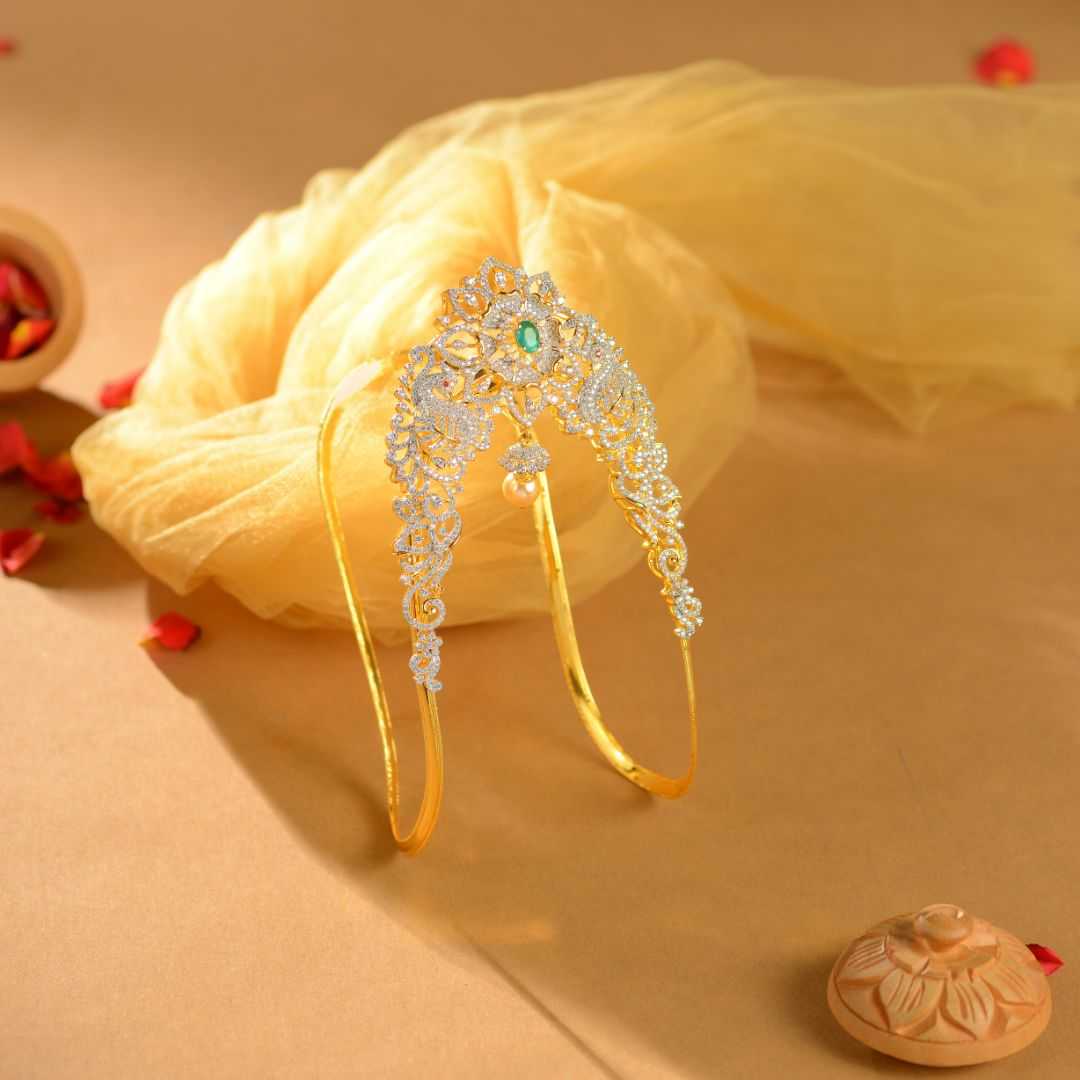 92.5 Silver CZ Vanki / Bajuband by Tavya Jewellery - side view