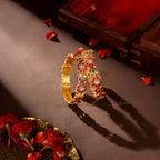 92.5 Silver Royal Kundan Bangle by Tavya Jewellery - side view