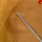 White Sparkling Silver CZ Broad Bracelet by Tavya Jewellery - side view