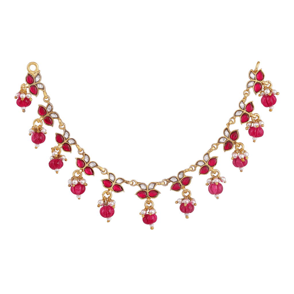 Silver Choker with Leaf-Motif by Tavya Jewellery - front view