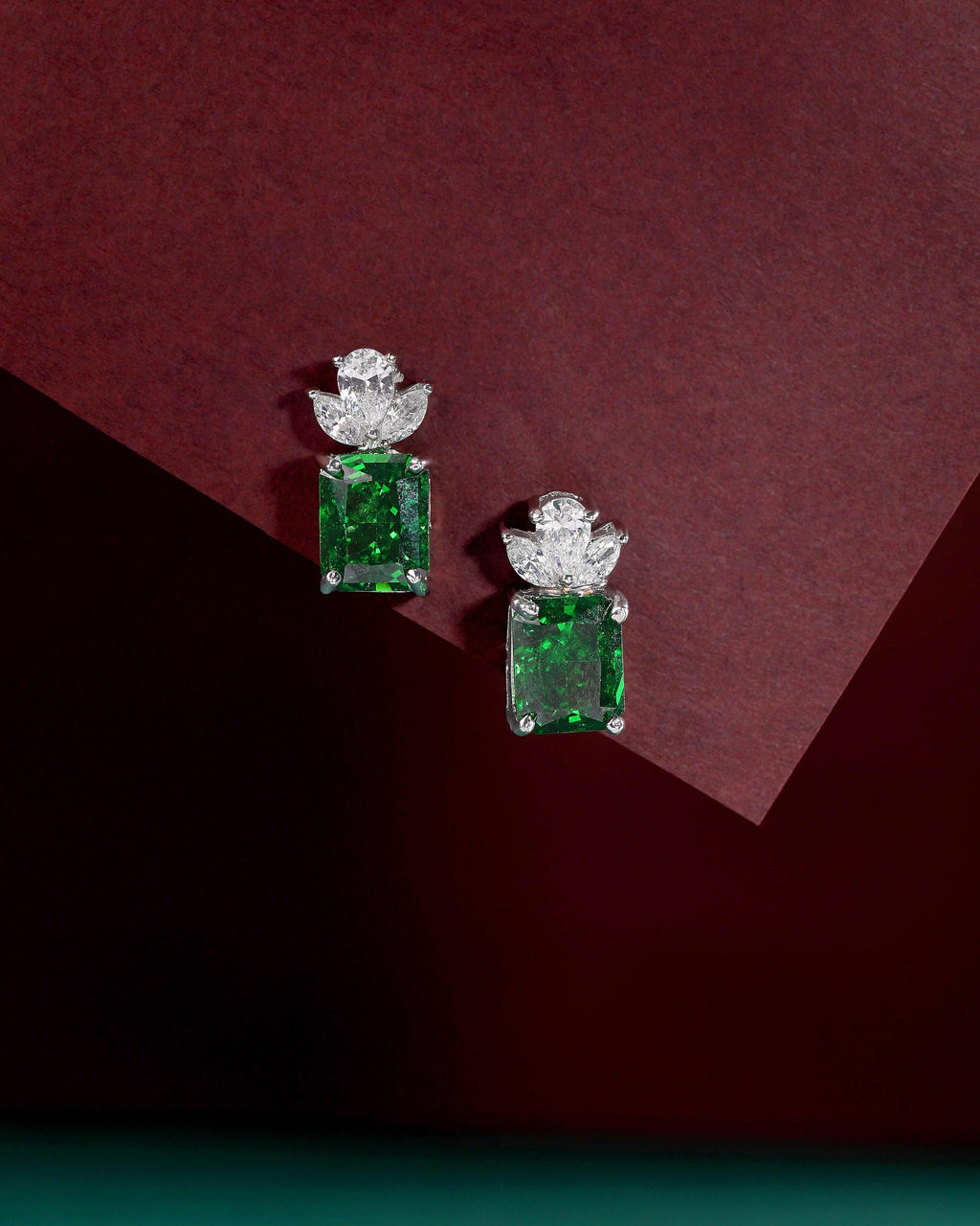 Silver Lotus-Crown Studs by Tavya Jewellery - close-up detail