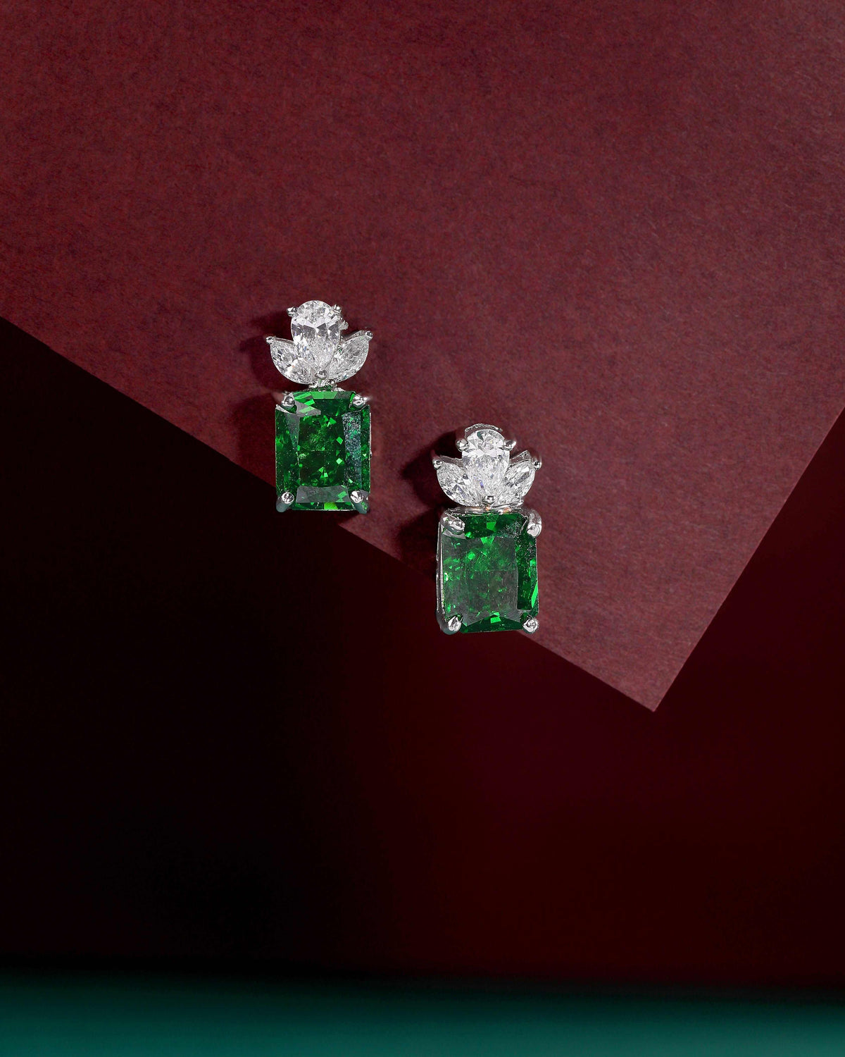 Silver Lotus-Crown Studs by Tavya Jewellery - close-up detail