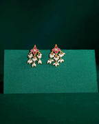 Silver Floral Bugadi Earrings by Tavya Jewellery - close-up detail