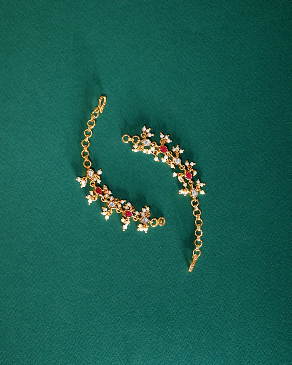 Silver Gold Plated Matilu by Tavya Jewellery - close-up detail