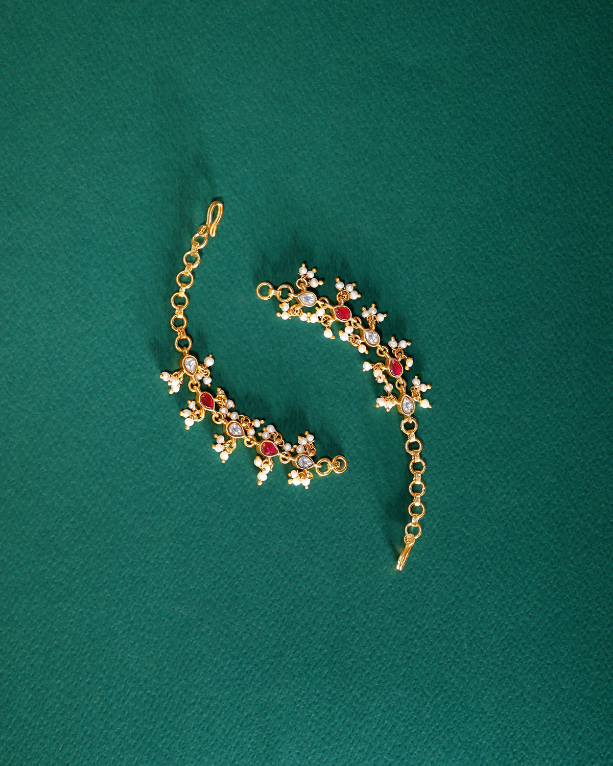 Silver Gold Plated Matilu by Tavya Jewellery - close-up detail