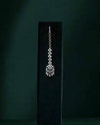 Silver CZ Maang Tikka by Tavya Jewellery - close-up detail